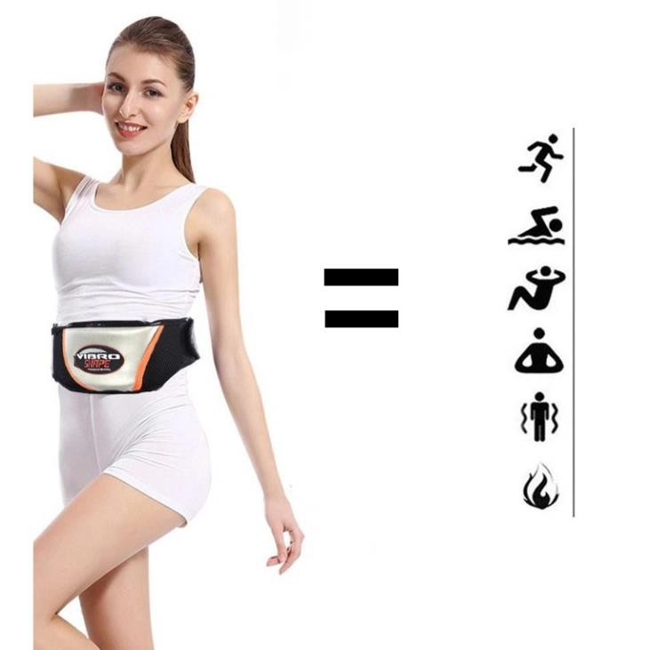 Máy Massage bụng KAW, Đai massage Vibro Shape rung giảm mỡ 2 trong 1‎ Công Nghệ Rung Cơ Học - Tỏa Nhiệt Sauna