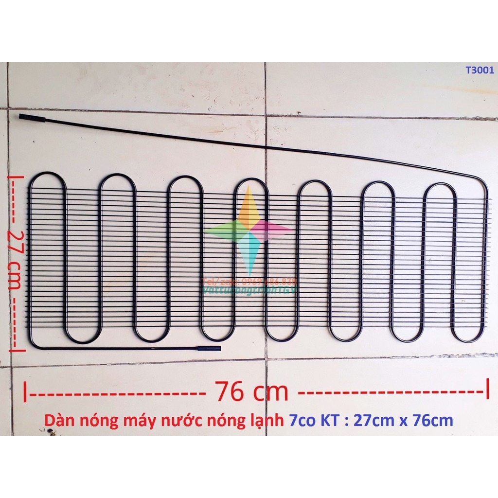 Dàn nóng máy lọc nước 7 eco KT 27cm x 76cm