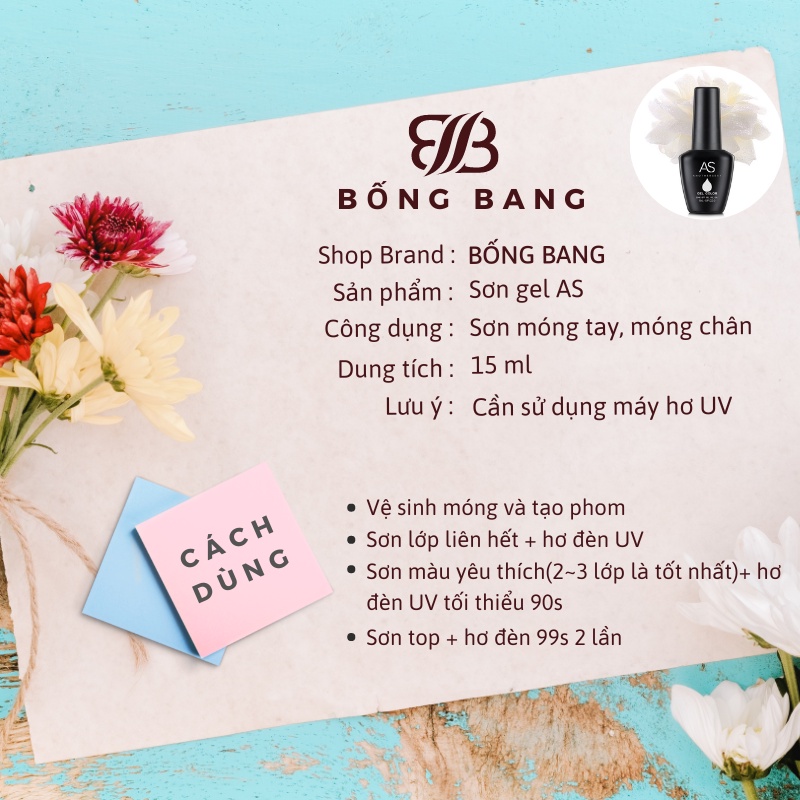 Sơn móng tay gel sơn gel AS sơn nail dùng máy hơ gel tone nâu be nâu trà sữa BỐNG BANG mã QZ 15ml