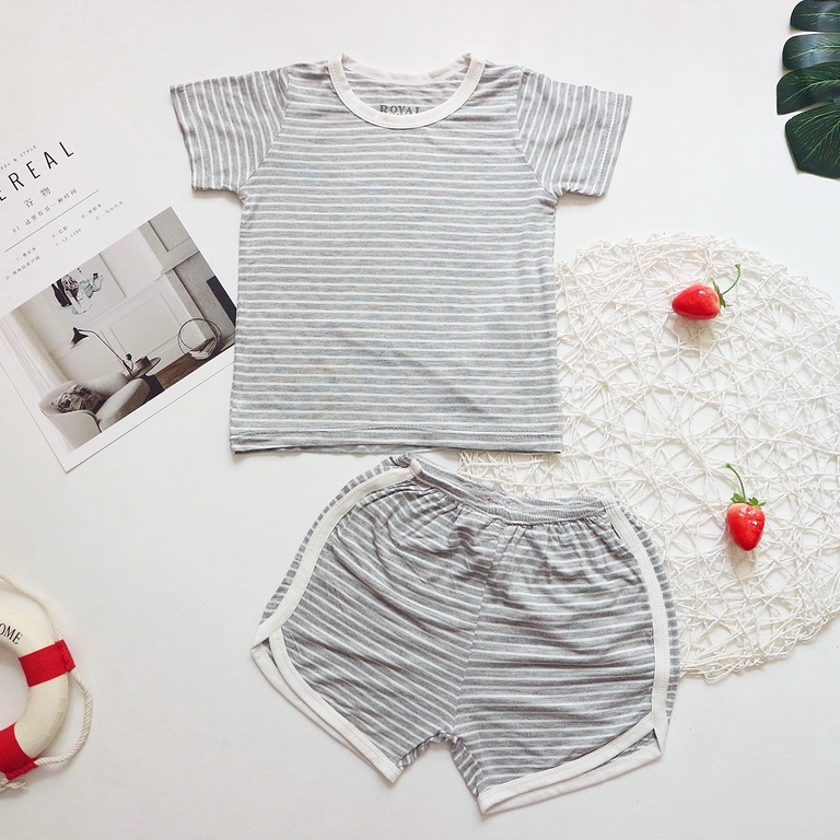 Bộ cotton lụa mặc nhà cực mát cho Bé từ 6-20kg