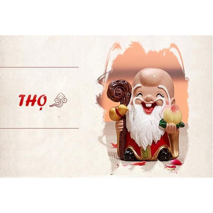 [Hàng loại 1] Bộ tượng 5 ông thần tài Phúc Lộc Thọ Tài Hỷ - Kèm Đế Ngọc | BigBuy360 - bigbuy360.vn