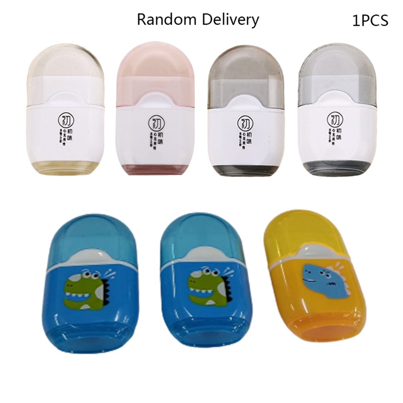 Cục Tẩy Bút Chì 2 Trong 1 Có Nắp Đậy Màu Trắng Tiện Dụng