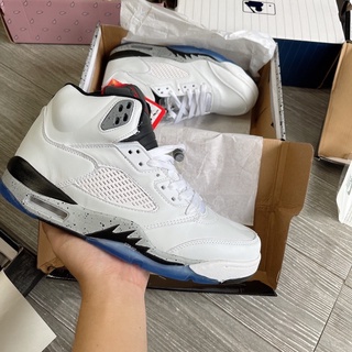 ẢNH THẬT KÈM VIDEO | Giày Thể Thao Sneakers Air Jordans 5s trắng