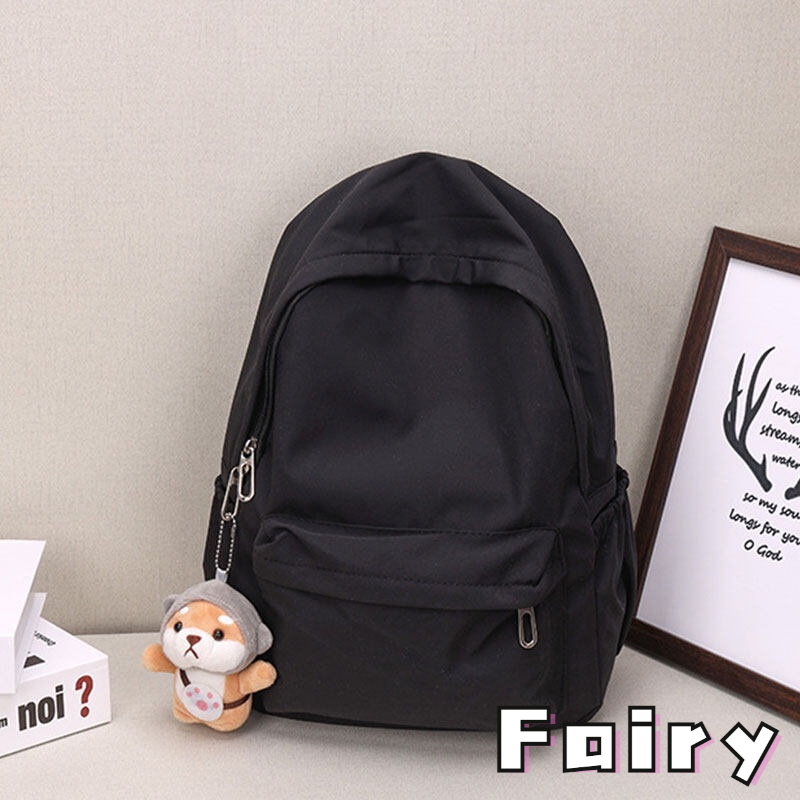 Ba Lô Đi Học Màu Sắc Đơn Giản Sức Chứa Lớn Phong Cách Hàn Quốc