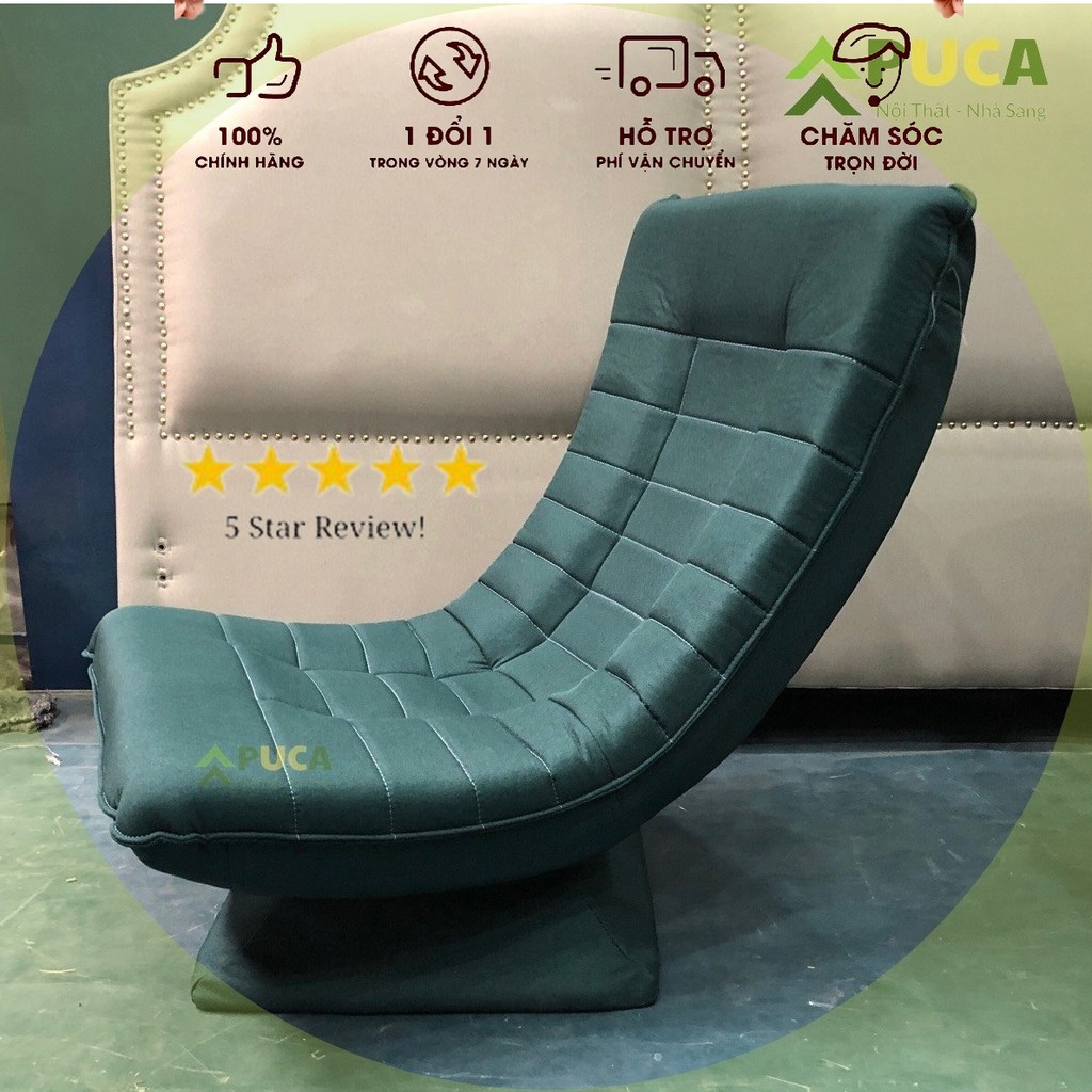 [𝒂̉𝒏𝒉 𝒕𝒉𝒂̣̂𝒕] Ghế mặt trăng xoay 360 độ, ghế đệm lười tựa lưng cao cấp ngồi văn phòng, phòng ngủ Decor kiểu hàn PUCA