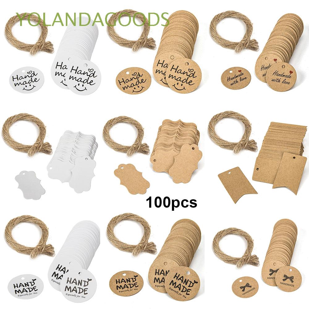 Bộ 100 thẻ tên bằng sợi đay dùng làm quà cưới