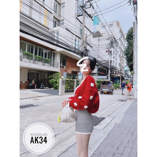 Bigsize Áo khoác len đính hoa AK34