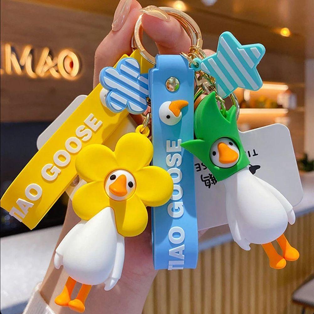 DARNELL Móc Khóa Hình Ngỗng Hoạt Hình Dễ Thương