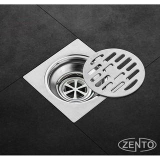 Phễu thoát sàn chống mùi inox Zento TS125 (12x12)