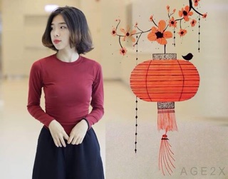 áo thun dài tay cổ tròn