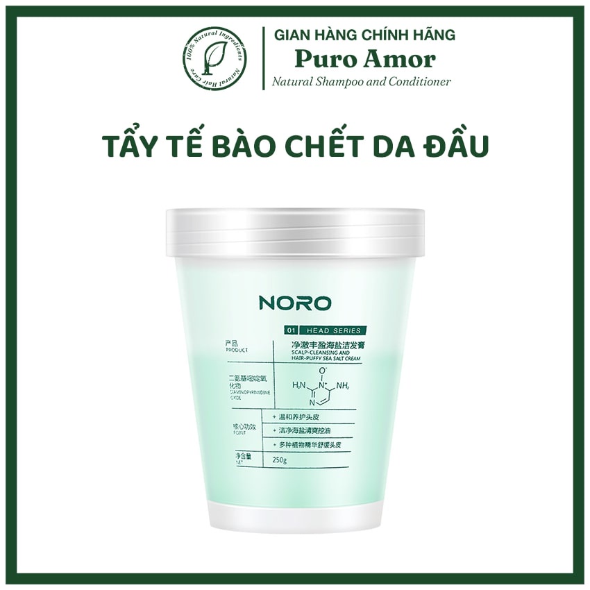 Tẩy tế bào chết da đầu giúp làm sạch da đầu muối tẩy da chết hạn chế gàu hiệu quả PURO AMOR