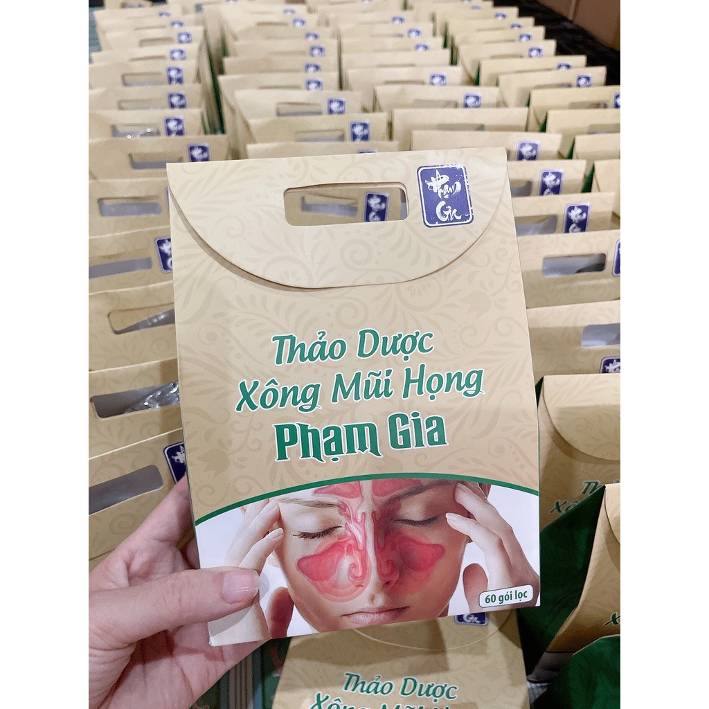 THẢO DƯỢC XÔNG MŨI HỌNG PHẠM GIA 60 TÚI LỌC {CHÍNH HÃNG}