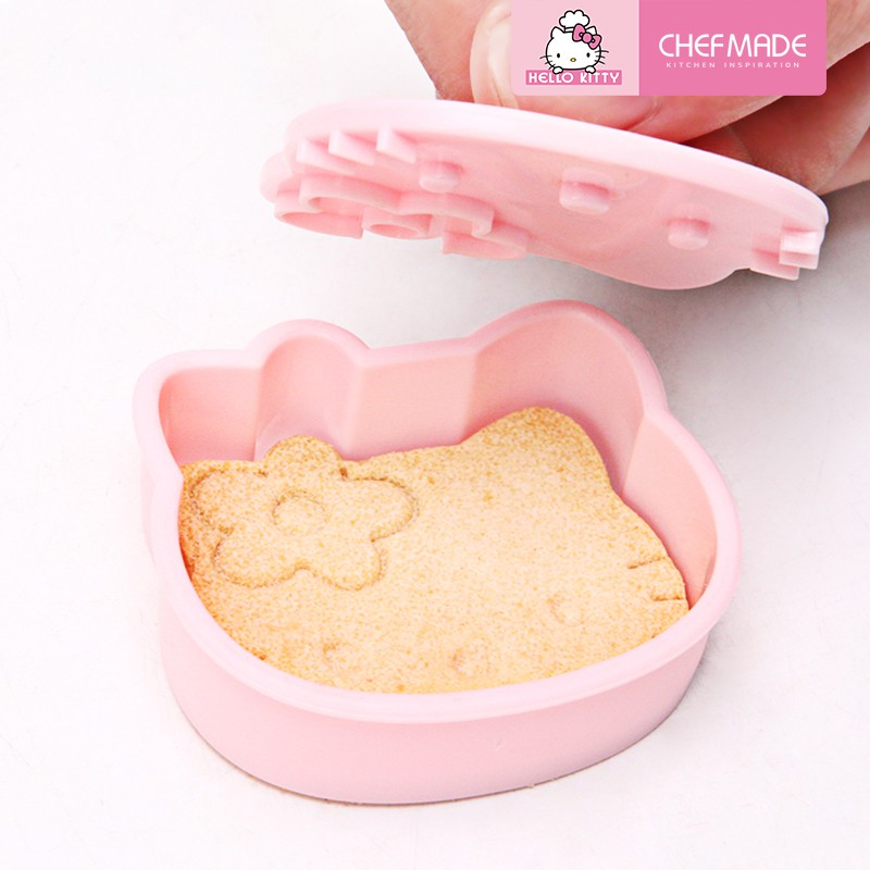 Bộ 4 khuôn làm bánh quy CHEF MADE KT7059 tạo hình hello kitty ba chiều thủ công