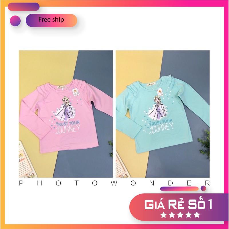 Áo thu đông dài tay in hình Elsa cực xinh dành cho bé gái size từ 3-10 (14-32kg). Quần áo trẻ em