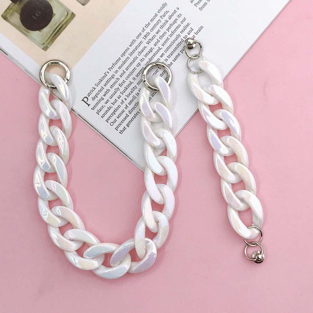 Ốp Điện Thoại Acrylic Chống Thất Lạc Có Dây Đeo Chuỗi Xích Handmade Trang Trí Điện Thoại