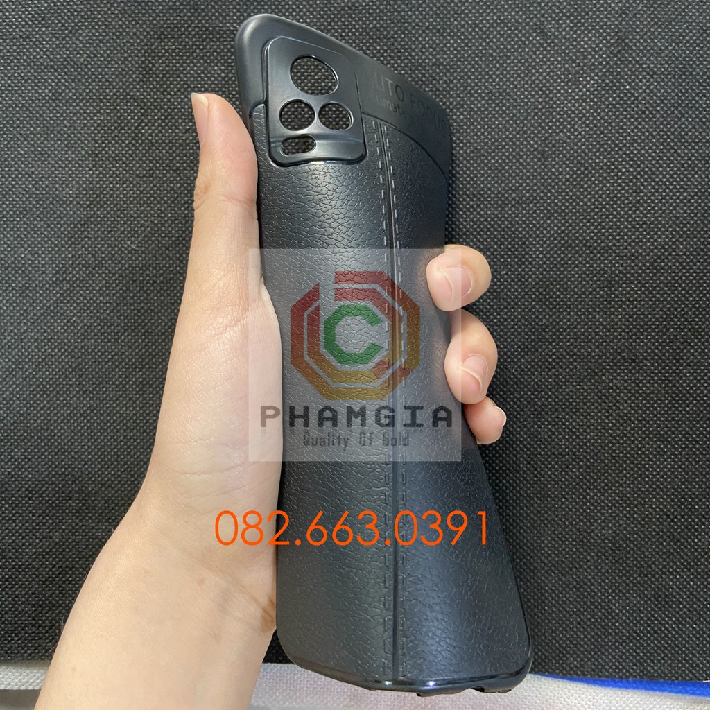 Ốp lưng Vivo V20 dẻo giả da auto bảo vệ camera