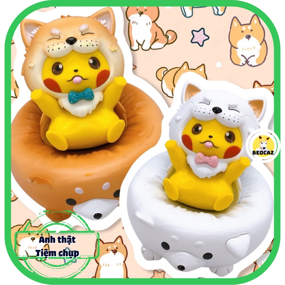 Mô hình Pikachu Corgi Pokemon Kabigon dễ thương quà tặng trưng bày bền màu an toàn Đồ chơi Beocaz có sẵn Full Box