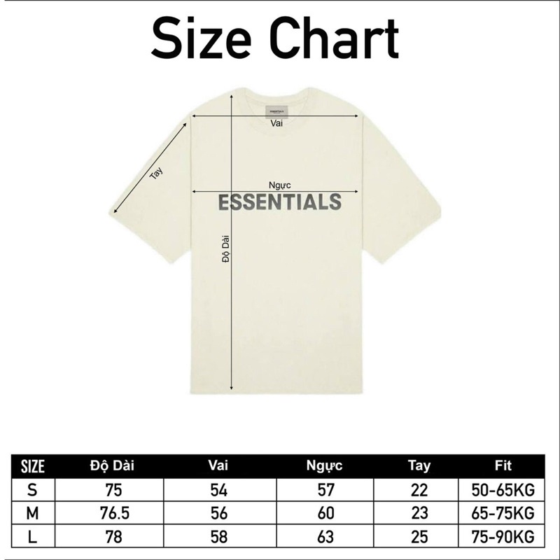 Áo thun FOG Essentials chuẩn 1:1 Áo thun Essentials cao cấp