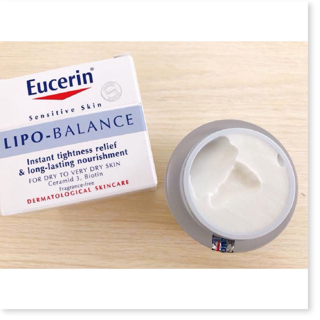 [Mã giảm giá] Kem Dưỡng Ẩm Chuyên Sâu Dành Cho Da Khô Và Nhạy Cảm Eucerin Sensitive Skin Lipo-Balance 50ml