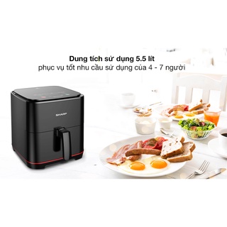 Nồi chiên không dầu Sharp KF-AF70EV-BK 5.5 lít