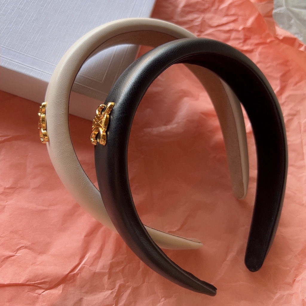 Băng Đô Cài Tóc Bằng Da Thiết Kế Đơn Giản Sang Trọng