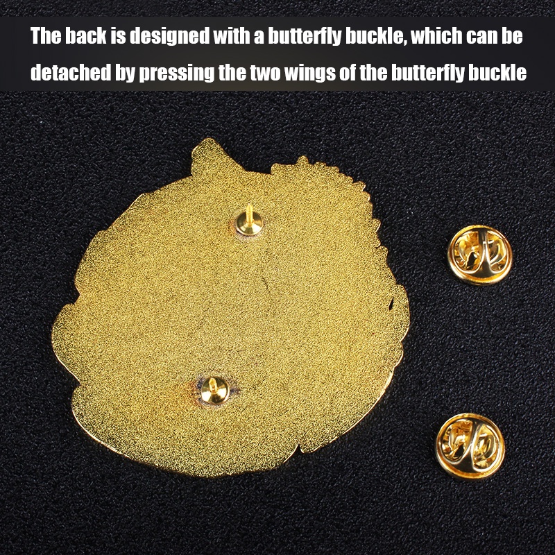 Ghìm cài áo bằng kim loại họa tiết Genshin impact độc đáo