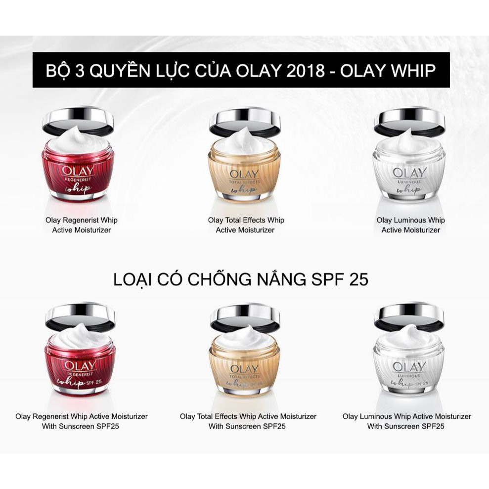 Kem Dưỡng Chống Lão Hóa Olay Regenerist Whip Active Moisturizer 48g