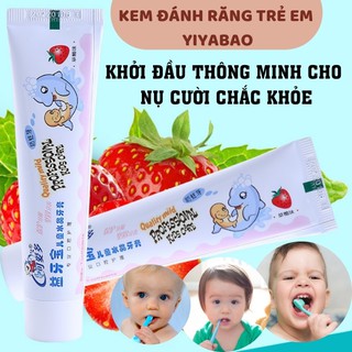 Kem Đánh Răng Trẻ Em Hữu Cơ Vị Hoa Quả Nuốt Được Cho Bé Tập Đánh Răng