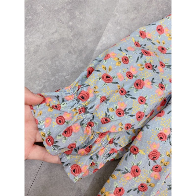 [Mặc Là Xinh] Váy Hoa Cổ Bèo Dáng Suông, Đầm Hoa Nhí Dáng Dài Phối Bèo Hồng Có Ảnh Thật Kèm Video | BigBuy360 - bigbuy360.vn