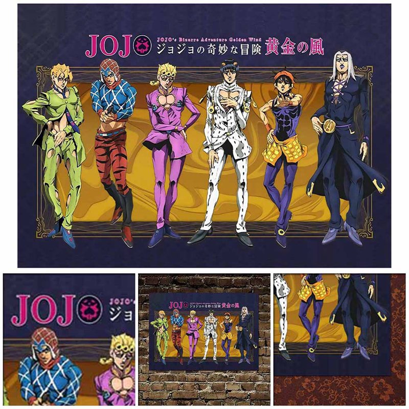 Poster treo tường trang trí hình anime jojo's bizarre adventure 42cm*29.7cm độc đáo