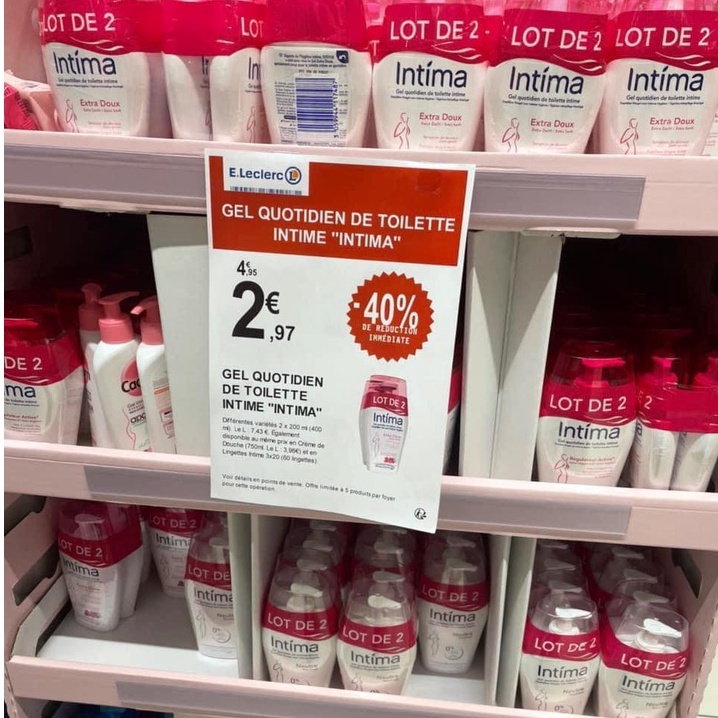 Dung Dịch Vệ Sinh Phụ Nữ Intima Neutre 200Ml Hàng Nội Địa Pháp - Gel Extra doux - Apaisant - Neutre - Regulateur Active
