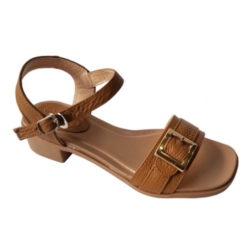 Giày sandal cao gót nữ da bò thật BIGGBEN gót 4 cm HKD390