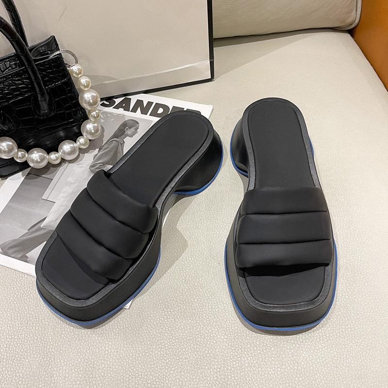 Dép quai ngang IELGY đế dày thời trang cá tính cho nữ