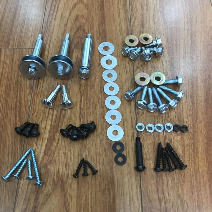 Bộ nhựa màu Đen bóng cho xe Dream II -Bộ ốc ráp dàn áo xe máy Dream - SPG-DGDr2-đen