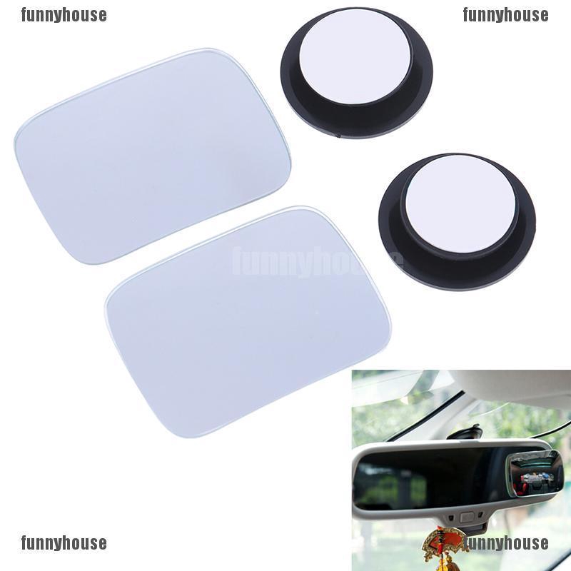 2 Gương cầu lồi góc rộng 360 độ dán kính chiếu hậu để nhìn rõ điểm mù đa năng cho xe ô tô