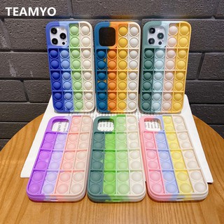 Ốp Điện Thoại Đồ Chơi Ấn Bong Bóng Pop It Thư Giãn Giải Tỏa Căng Thẳng Cho iPhone 12 Pro Mini 11 XS Max XR 7 8 Plus