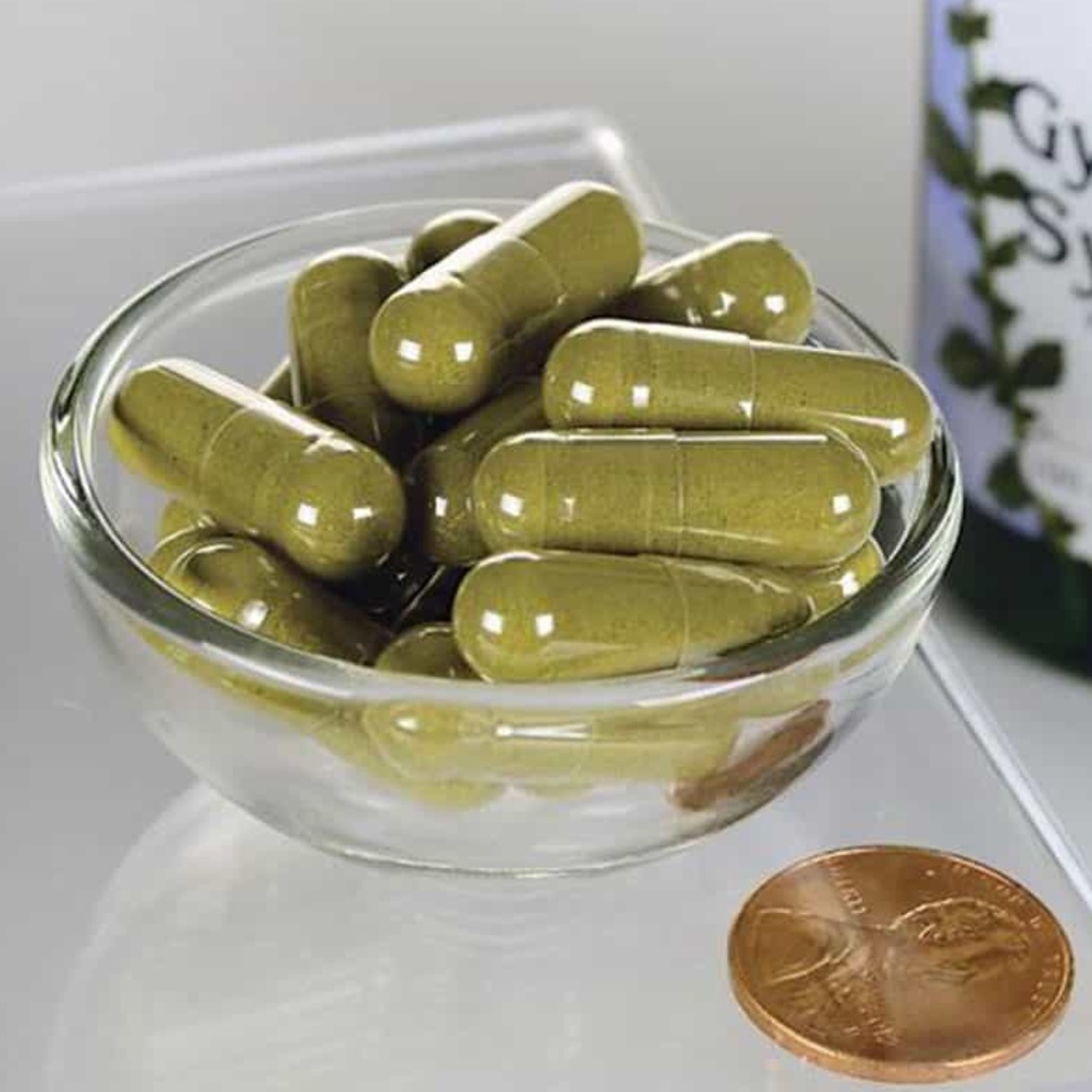 Viên uống dây thìa canh Gymnema Sylvestre Leaf Swanson giúp ổn định đường huyết hàng Mỹ 100 viên.