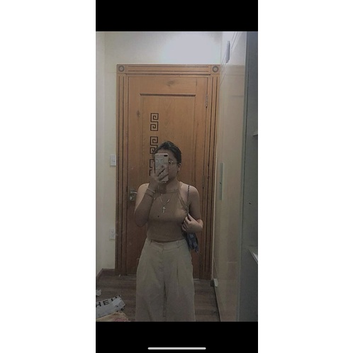 Áo yếm croptop màu trơn form basic