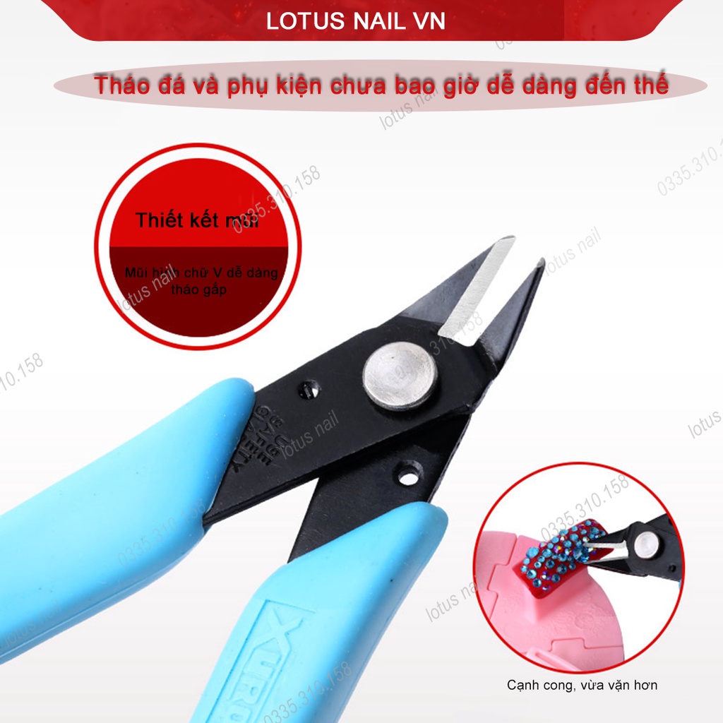 Kìm tháo đá - cắt phụ kiện nail bằng thép cường lực cao cấp