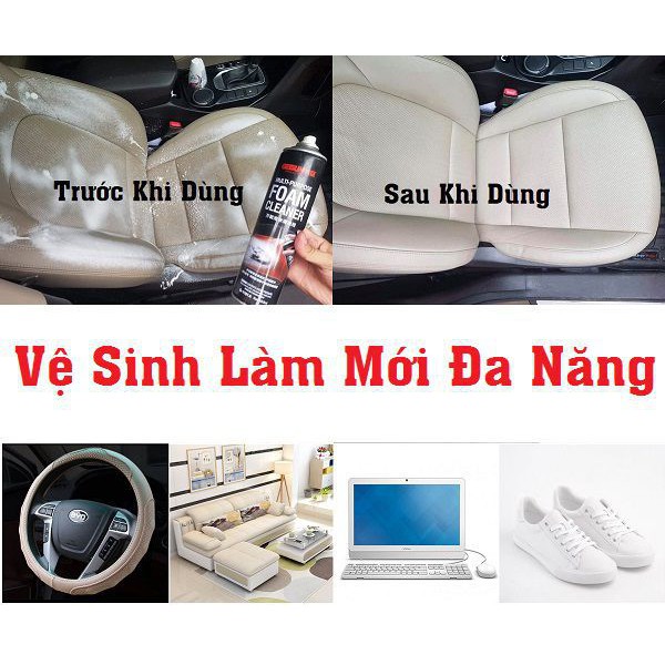 Chai xịt làm sạch và đánh bóng bề mặt da Getsun 650ml.