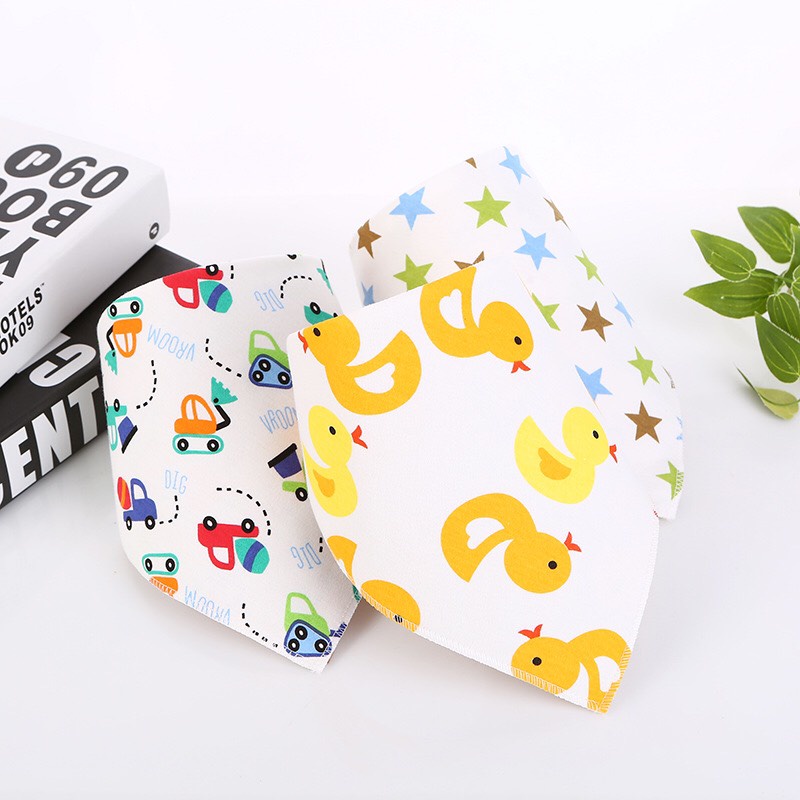 Yếm cài nút conton 2 lớp cho bé