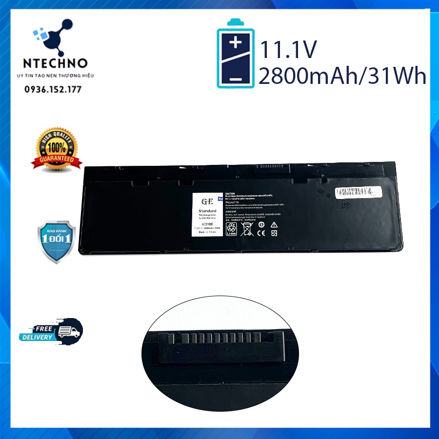 Pin Laptop Dell LATITUDE E7240 E7250 GVD76 WD52H GD076 ⭐ Bảo hành 12 Tháng | Pin Zin TC