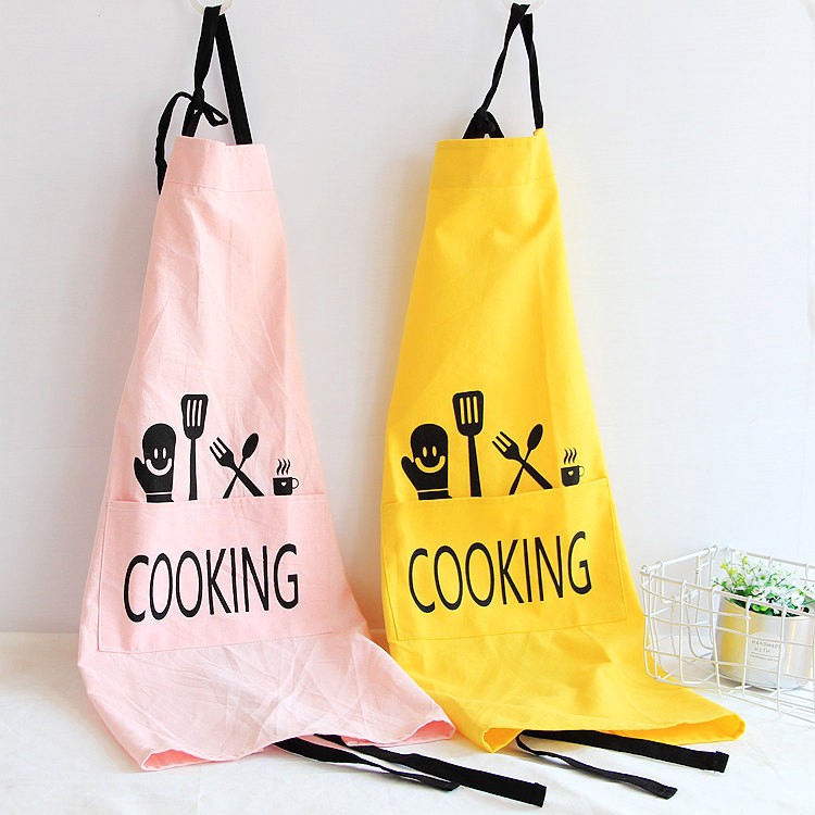 Tạp dề cotton in hình phong cách Nhật Bản