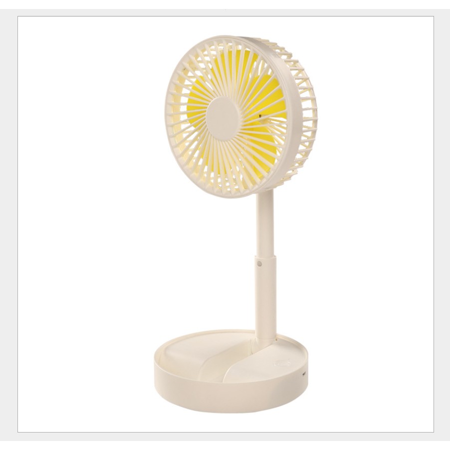 Quạt mini tích điện để bàn gấp gọn tiện dụng 3 cấp độ | BigBuy360 - bigbuy360.vn