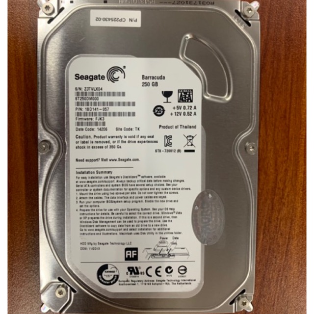 Ổ cứng HDD for PC Seagate Sata 250GB 7200rpm (Bạc)