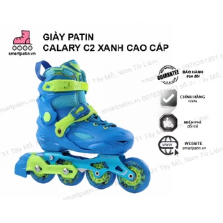 [BẢO HỘ, MŨ CHÍNH HÃNG ]  Giày patin Calary C2 màu xanh càng hợp kim chắc chắn, cao cấp