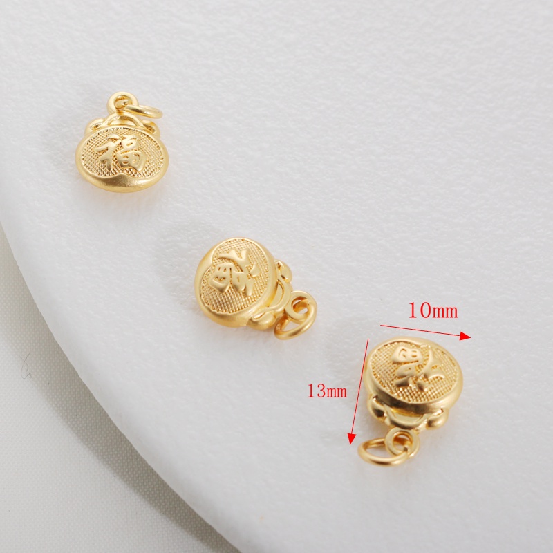 Móc Khóa Hình Chú Mèo Cầm Túi May Mắn Mạ Vàng 18K Nhiều Màu Sắc