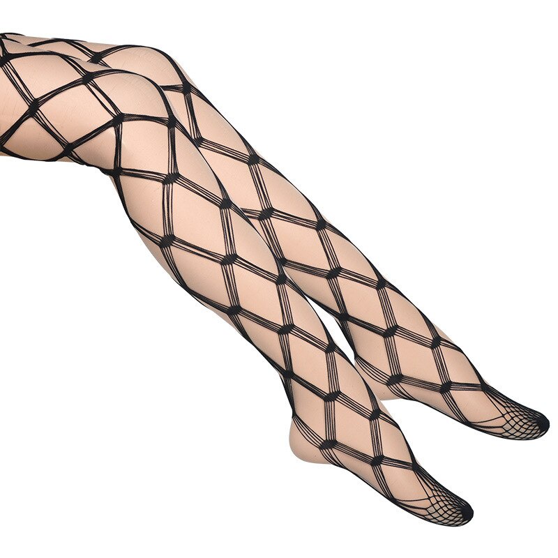 Sexy Women Stockings Fishnet Pantyhose Mesh Net Holes Transparent Tights Gothic Punk Girl Club Party Black Female Womens Tights