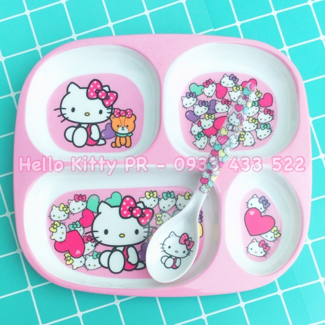 SET BÀN ĂN MELAMINE SIU CUTE HELLO KITTY