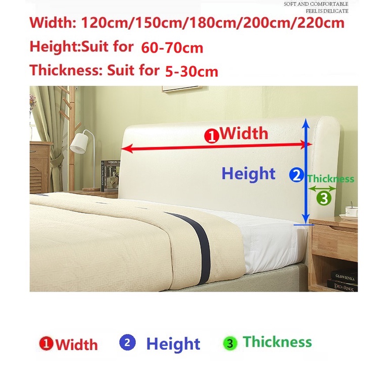 Vỏ bọc bảo vệ đầu giường ngủ bằng nhung dày dặn mềm mại cao cấp